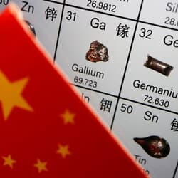 中国商務省、ゲルマニウムとガリウム製品輸出を部分的