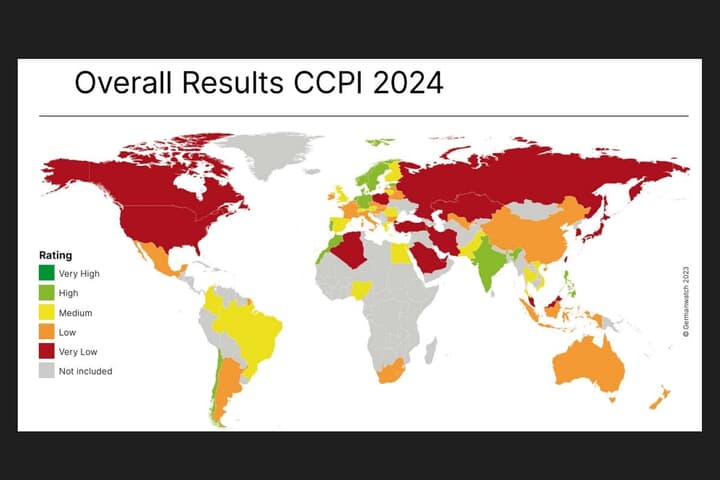 「気候変動パフォーマンス指数（CCPI）」2024年版