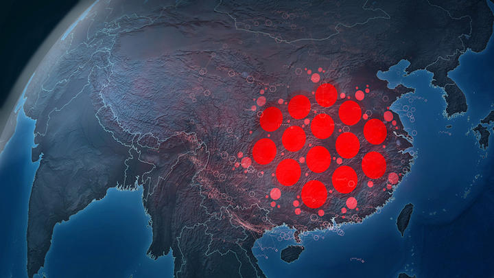 中国から周辺に拡大する新型コロナウイルス