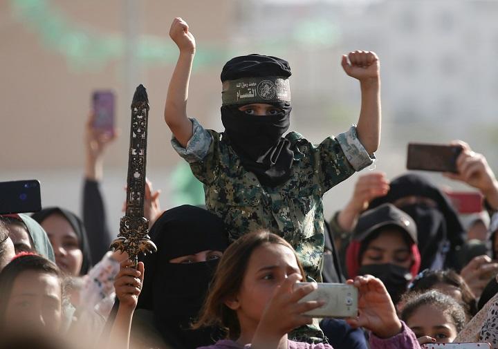 ハマス支持者による反イスラエル集会