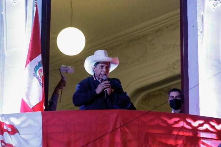 ペルー大統領選で、過半数を獲得した急進左派ペドロ・カスティジョ氏