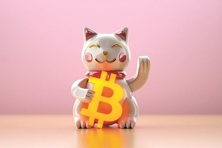 ビットコインと招き猫（イメージ画像）