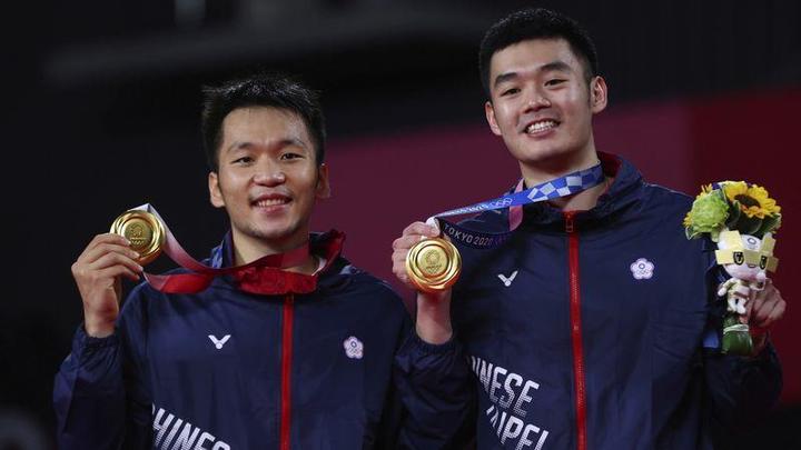 東京五輪バドミントン男子ダブルスで金メダルに輝いた台湾選手