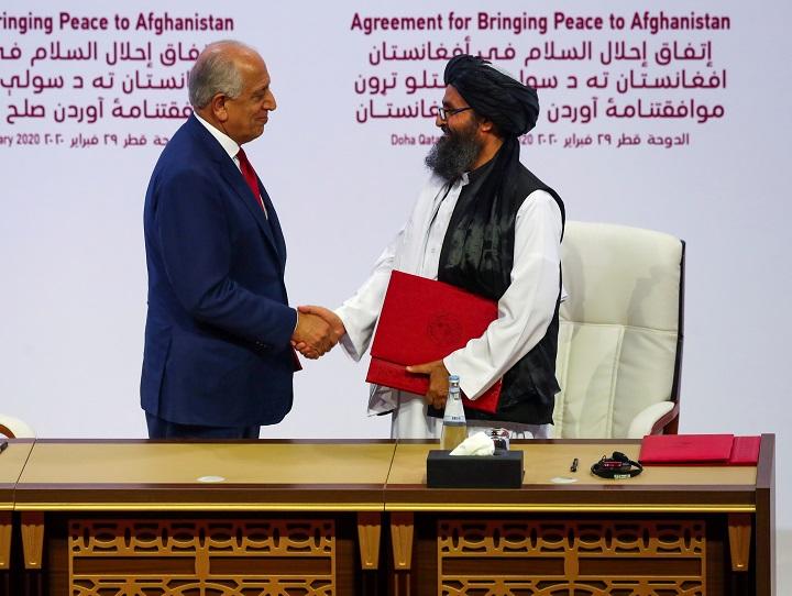 アフガン和平合意署名式