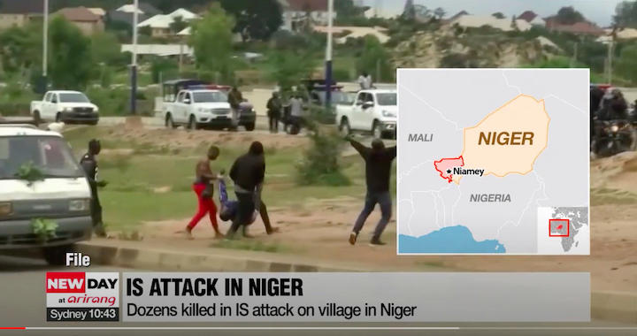 西アフリカ･ニジェール南西部でISによる銃撃で町長含む69人が死亡した