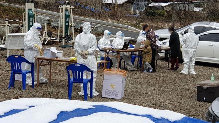 韓国・天安市での新型コロナウイルス検査