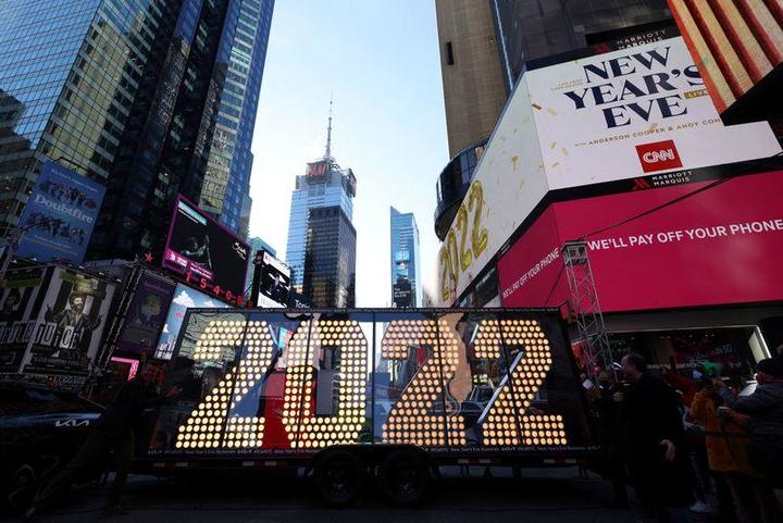 新年に向けた飾り付けが行われたニューヨーク市内