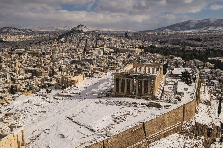 アテネの大雪