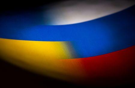 ウクライナとロシアの国旗のイメージ