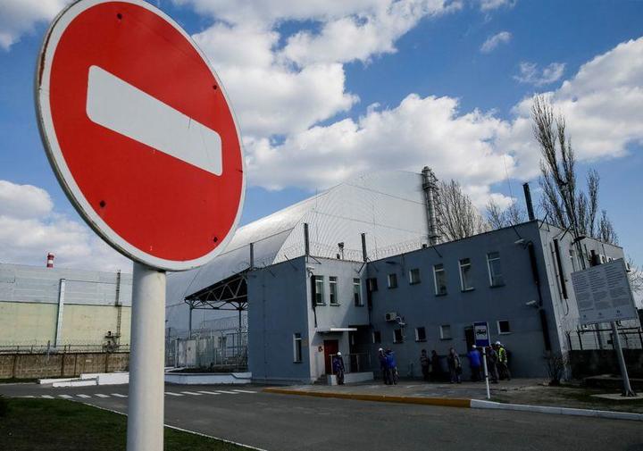 ウクライナ北部のチェルノブイリ原発の新安全閉じ込め設備