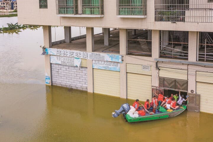 中国広東省の洪水