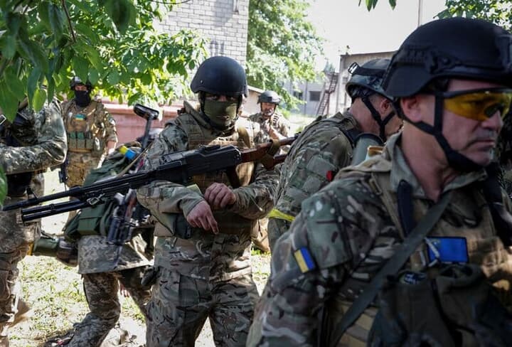 セベロドネツクのウクライナ軍兵士