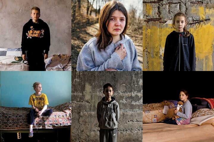 ウクライナ難民の子供たち