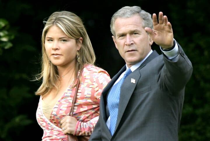 ブッシュ大統領と娘ジェンナ
