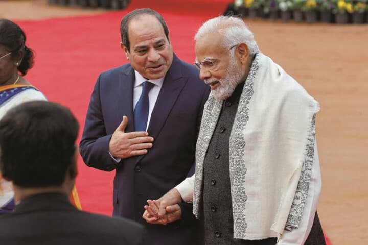 エジプトのシシ大統領、インドのモディ首相