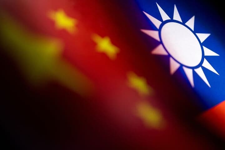 中国国旗と台湾の旗