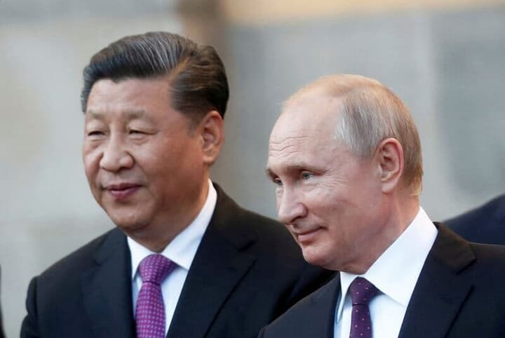 中国の習近平国家主席とロシアのプーチン大統領