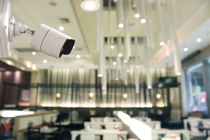 レストランの監視カメラ