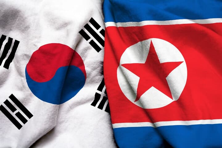 北朝鮮と韓国の国旗