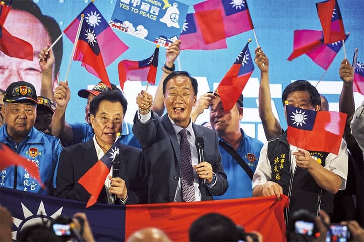 台湾総統選に出馬表明した実業家の郭台銘