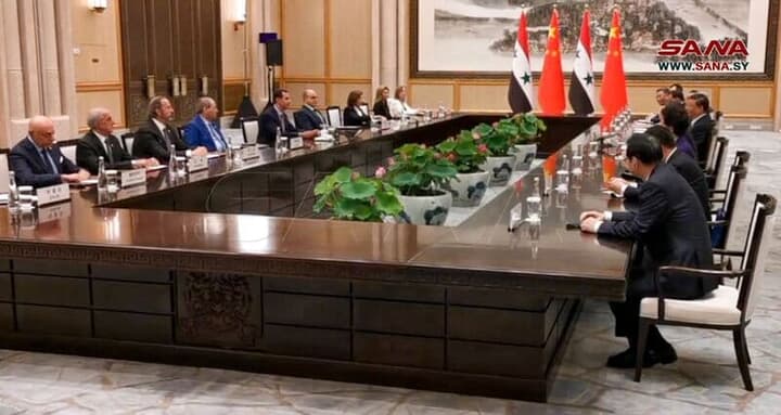 中国の習近平国家主席とシリアのアサド大統領の首脳会談