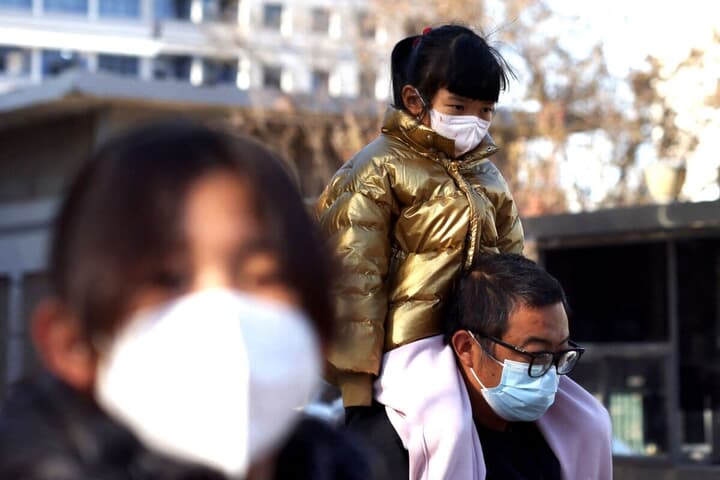 北京市内の子供病院の外