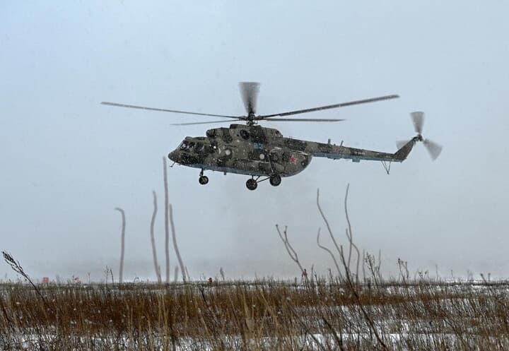 ロシア軍のMi8ヘリコプター