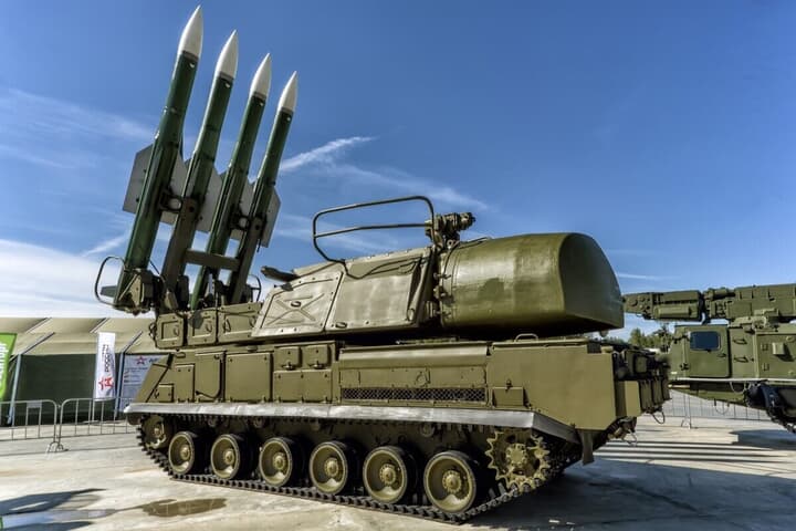 ロシアのBuk-M1地対空ミサイルシステム