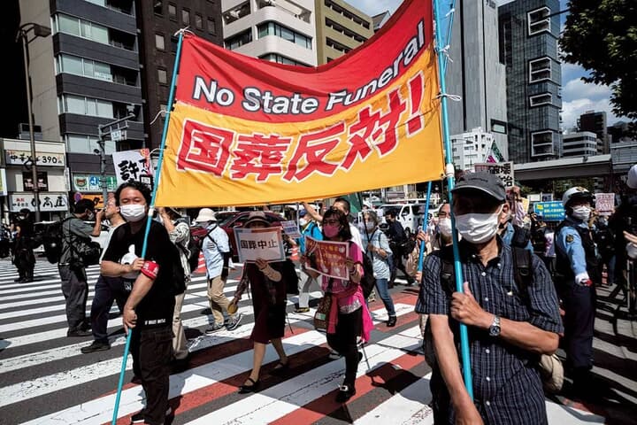 安倍元首相国葬反対デモ