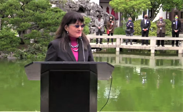 Mari Chinese garden speach Oregon Rise Against Hate.png
